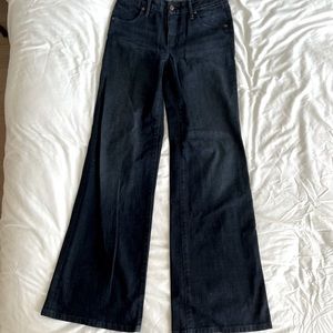 Joe’s mid-high waisted wide leg dark jeans